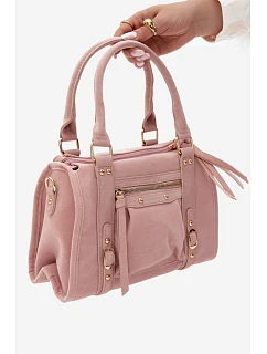 Růžová kabelka z imitace semiše model 22220873 - Flora&Co