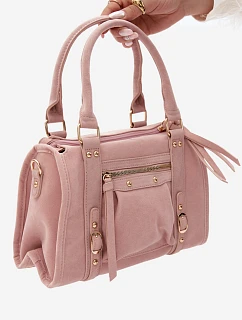Růžová kabelka z imitace semiše model 22220873 - Flora&Co