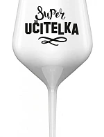 SUPER TEACHER - biely nerozbitný pohár na víno 470 ml