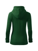 Trendy mikina na zips dámska fľaša zelená