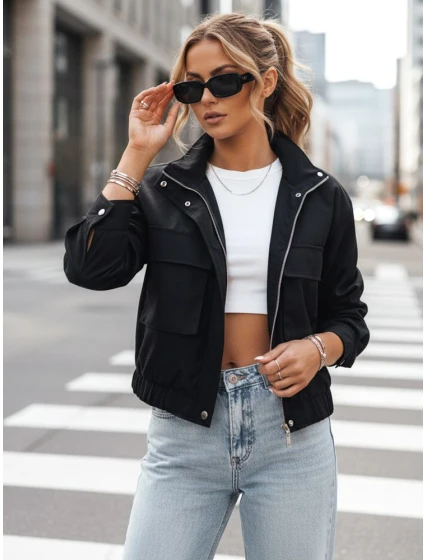 Dámska prechodná bunda ISTAN black FashionStreet TY4185