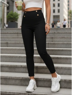 Legginsy damskie z wysokim stanem czarne model 22016688 - FashionStreet