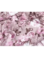 Obojstranná dámska kvetovaná bunda v púdrovo ružovej farbe (PC-7509-52)