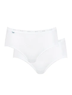 Dámske nohavičky Basic Midi White 2 Pack - Sloggi