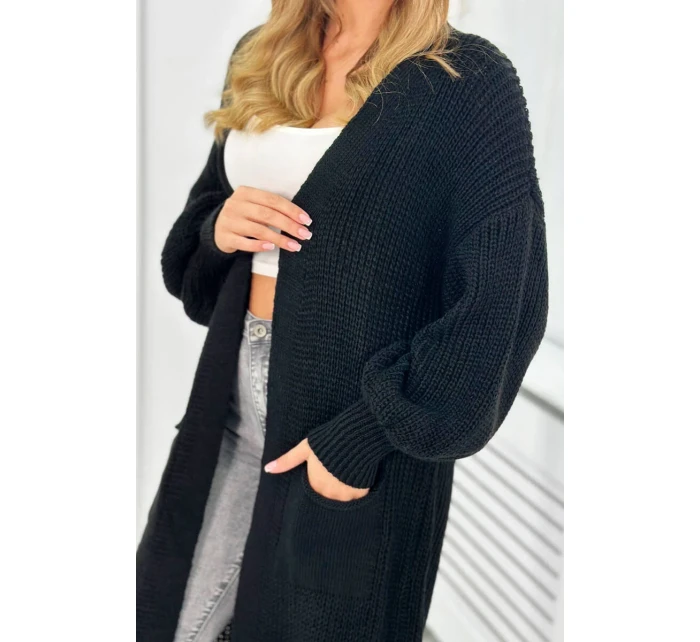 Dlhý sveter čierny