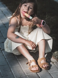 Dětské sandálky na korkové platformě se suchým zipem Camel model 21663939 - Boto