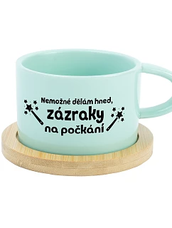 NEMOŽNÉ DĚLÁM HNED, ZÁZRAKY NA POČKÁNÍ - mint hrníček makronka 200 ml