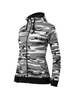 Dámska maskáčová mikina Camo Zipper Sweatshirt šedá