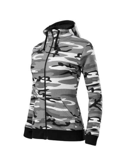 Dámska maskáčová mikina Camo Zipper Sweatshirt šedá