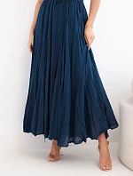 Dámska bavlnená maxi sukňa 3147 tmavomodrá – Kesi