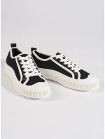 Exkluzívne čierne dámske tenisky bez podpätku Exkluzívne čierne dámske tenisky bez podpätku