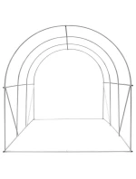 SKLENÍK ZÁHRADNÝ TUNEL 200X300X200CM PE KONŠTRUKCIA BIELA OCEĽ