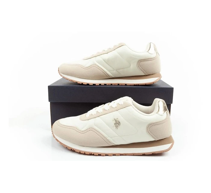 U.S. Polo Assn Dámske športové tenisky Módne pohodlné Ecru Women's