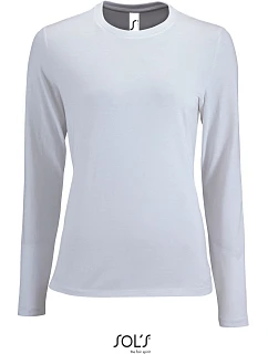 SOL'S Imperial LSL Women Dámske tričko s dlhým rukávom 25.2075 biele