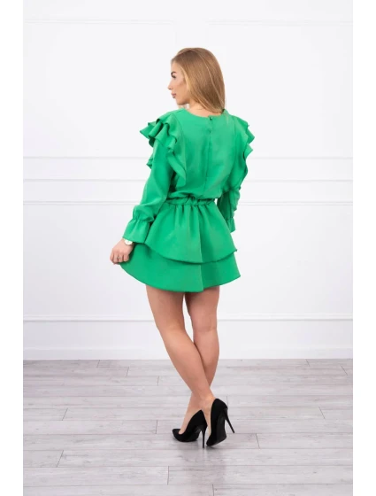 Šaty se model 18748776 volány světle zelené - K-Fashion