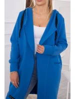 model 18748942 modrá zateplená bunda s kapucí - K-Fashion model 18748942 modrá zateplená bunda s kapucí - K-Fashion