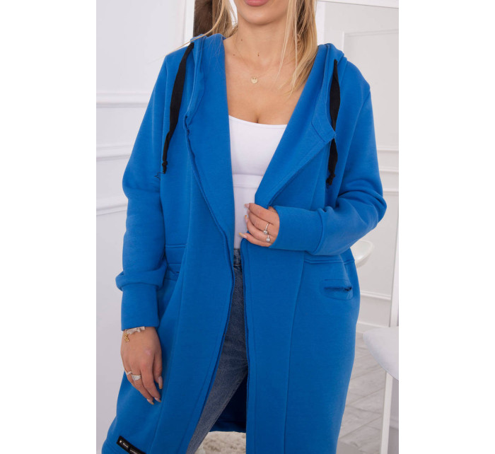 Nevädze modrá zateplená bunda s kapucňou