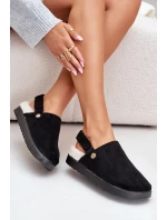 Dámské Pantofle Na Silné Podešvi S Kožíškem A Přezkou Černé model 21679287 - Boto Dámské Pantofle Na Silné Podešvi S Kožíškem A Přezkou Černé model 21679287 - Boto