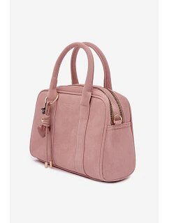 Kufříková taška Eco semišová s přívěskem Růžová Sorielle