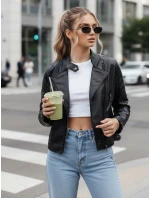 Dámská kožená bunda black Dstreet model 21974141 - FashionStreet