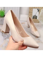 Sergio Leone W SK403C béžové perlové lodičky na podpätku Sergio Leone W SK403C béžové perlové lodičky na podpätku