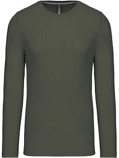 Kariban K 359 Pánske tričko s dlhým rukávom 20.K359 tmavo khaki