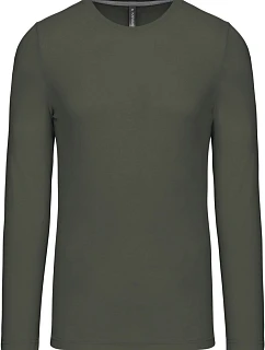 K 359 Pánské tričko s dlouhým rukávem model 22507891 dark khaki - Kariban