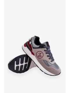 Pánská šněrovací sportovní obuv šedá a černá model 21617702 - Boto