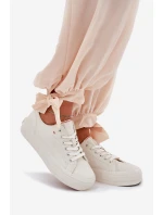 Dámské Tenisky Z Eko Kůže Big Star model 21690713 Světle Béžové - Big Star Shoes Dámské Tenisky Z Eko Kůže Big Star model 21690713 Světle Béžové - Big Star Shoes