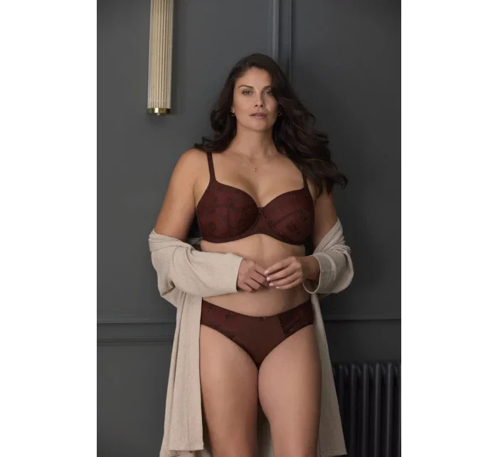 Dámska podprsenka Tango 3251B Tmavohnedý vzor muškátového orieška - Panache Dámska podprsenka Tango 3251B Tmavohnedý vzor muškátového orieška - Panache