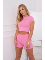 Bavlnená súprava so šortkami ružová Bavlnená súprava so šortkami ružová
