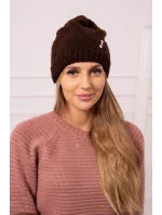 Dámská čepice hnědá model 18752327 - K-Fashion Dámská čepice hnědá model 18752327 - K-Fashion