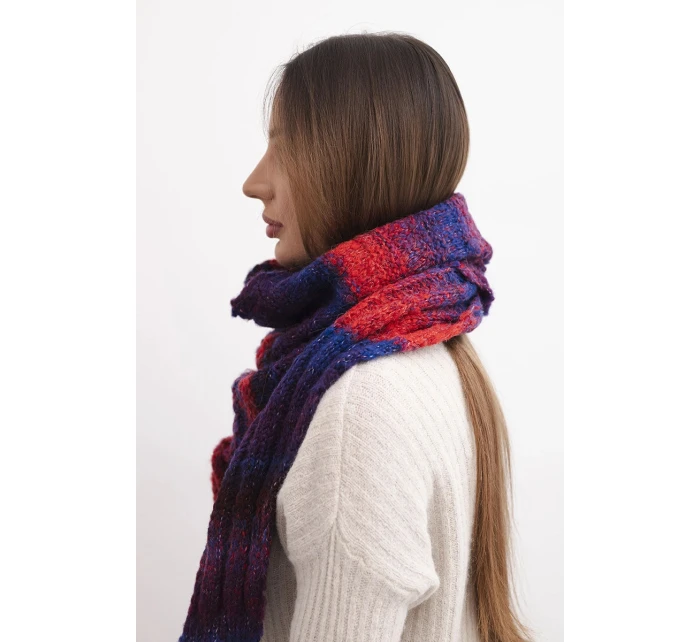 Dámsky vlnený komínový šál KN20 fialový