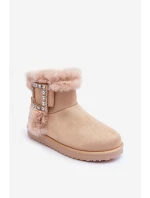 Śniegowce Ocieplane Z Klamrą Beżowe Dulca