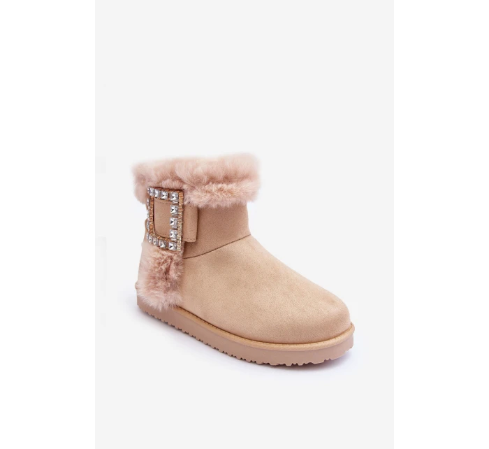 Śniegowce Ocieplane Z Klamrą Beżowe Dulca