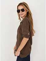 MI košeľa KS 2337.18 tmavohnedá