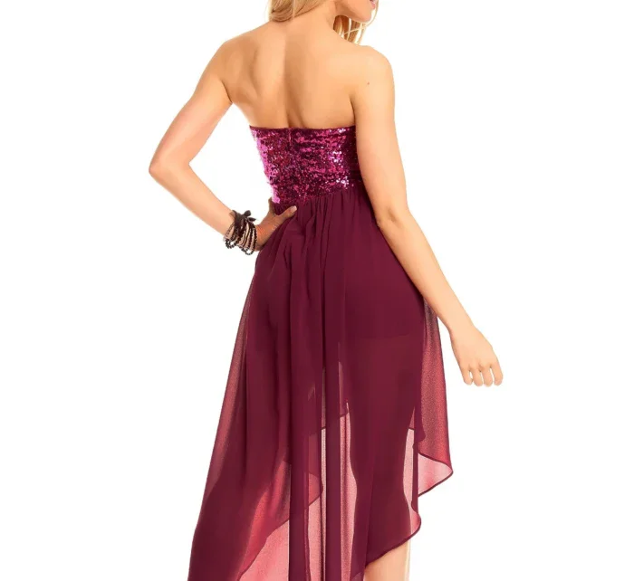 Dámské společenské šaty model 15042381 s asymetrickou sukní fialové Fialová - Mayaadi Dámské společenské šaty model 15042381 s asymetrickou sukní fialové Fialová - Mayaadi