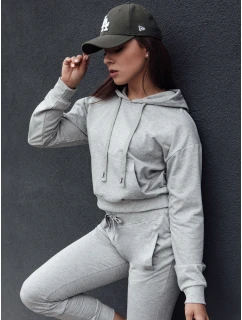 dámská mikina s kapucí světle šedá Dstreet model 21978492 - FashionStreet