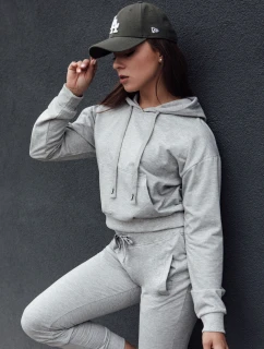 TRENDHOOD dámska mikina s kapucňou svetlo šedá FashionStreet BY1306