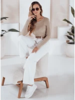 Dámský žebrovaný svetr béžový Dstreet model 21990957 - FashionStreet