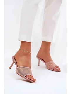 Zdobione Klapki Na Szpilce Szampańskie Ennoriel