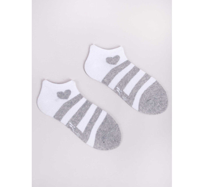 Yoclub Dievčenské členkové bavlnené ponožky Vzory Farby 6-Pack SKS-0008G-AA00-004 Multicolour