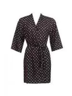 Dámske plážové pareo 4 D80GR7-19 čierno-biele - Self