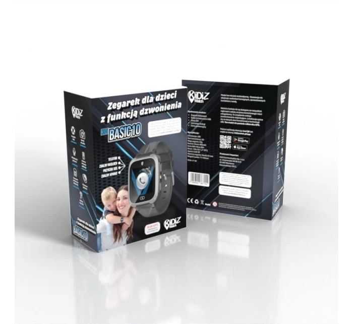 Detské inteligentné hodinky KiDiZ Basic black Detské inteligentné hodinky KiDiZ Basic black
