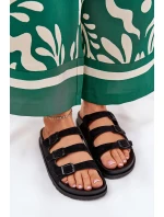 Dámské Pantofle S Pásky A Přezkami Černé model 21687468 - Boto