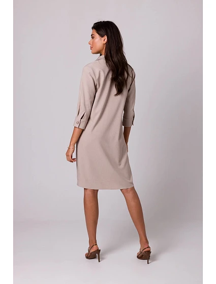 Dámské šaty model 20826085 béžová BeWear - Moe Dámské šaty model 20826085 béžová BeWear - Moe
