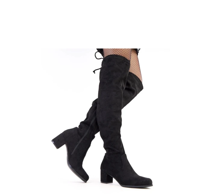 Dámské kozačky na podpatku Černá model 21778831 - Inello