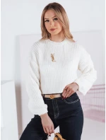 Dámsky oversize sveter BILLIS ecru FashionStreet MY2284 Dámsky oversize sveter BILLIS ecru FashionStreet MY2284