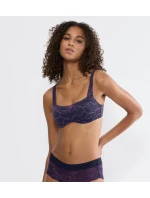 Dámska podprsenka Body Make-Up Illusion Lace Balconette Bra - fialová 00TS - TRIUMPH