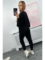 Set 2dielna mikina + nohavice Čierna